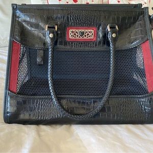 Brighton dog carrier bag.  Black and red.  Beautiful.  Never been used.